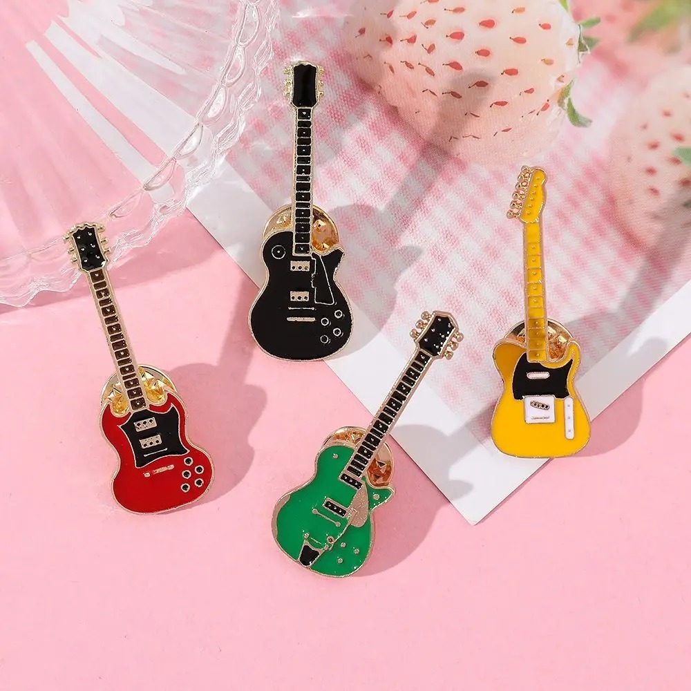 Musical Instrument Game - 1/2/4PCS Vintage Metal Enamel Guitar Brooch