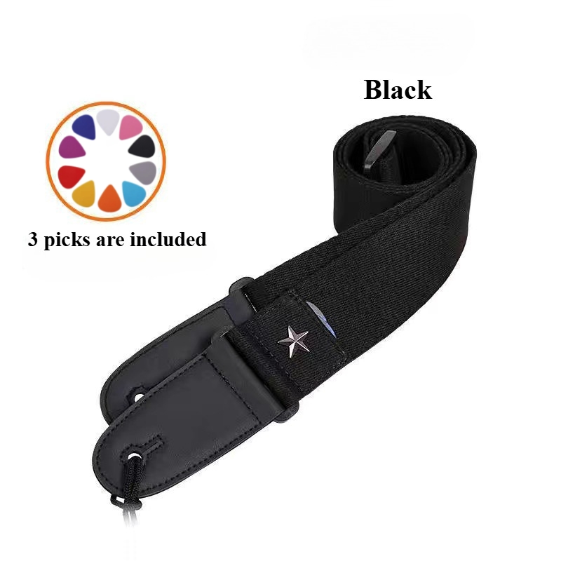 Musical Instrument Types - Embroidered Cross Guitar Strap - Adjustable