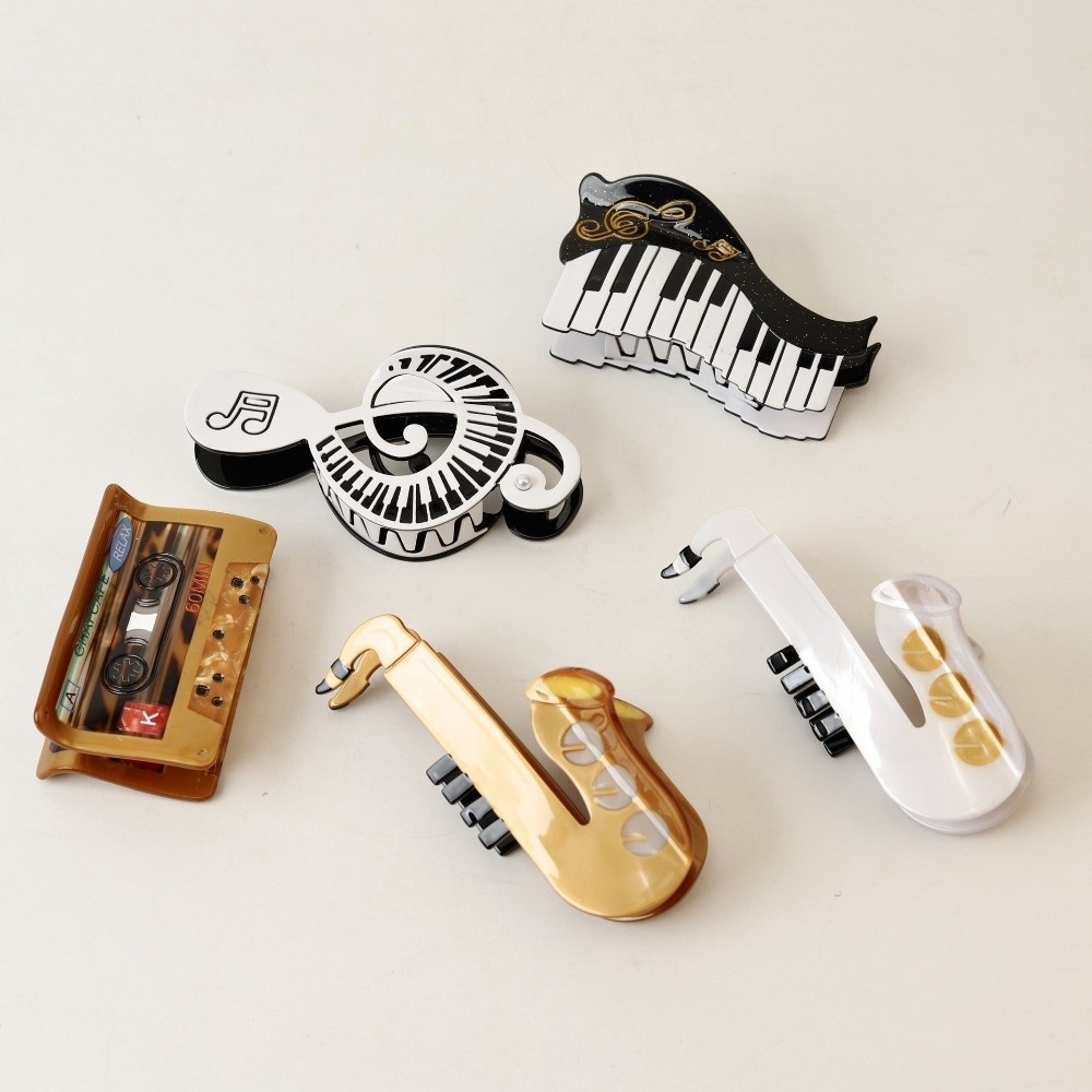 Musical Instrument Videos - New Acetic Acid Acetate Hair Claw