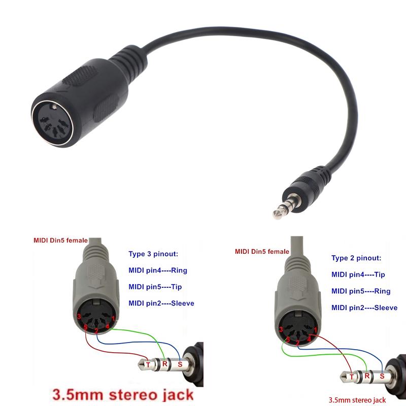 Hot Sale MIDI Din 5 To 3.5mm T - Musical Instrument Videos recension och pris